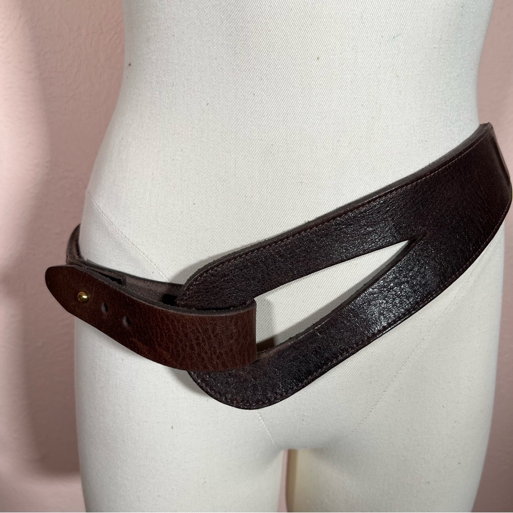 Brown Leather Women's Belt